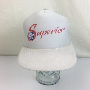 VTG Superior Car Rims White Trucker Mesh Snapback